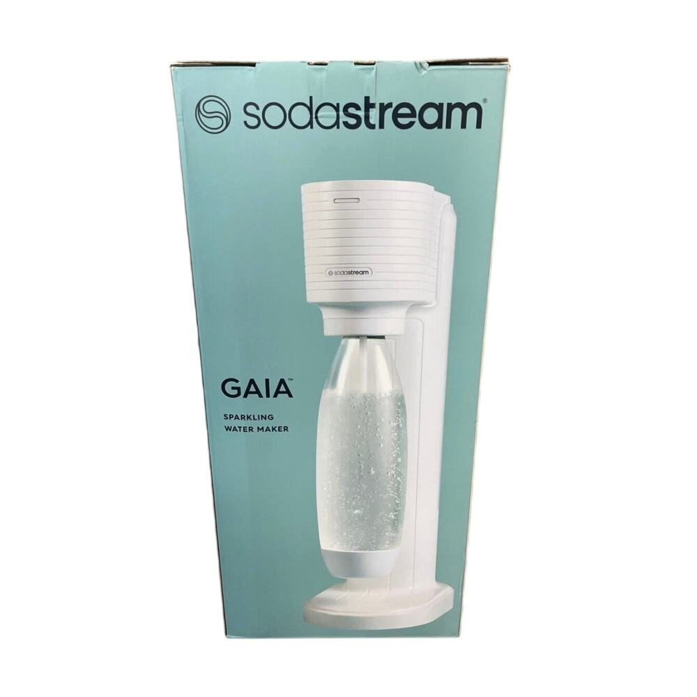 SodaStream Sparkling Water Maker with CO2 Cylinder & 1 Liter Bottle - Gaia White